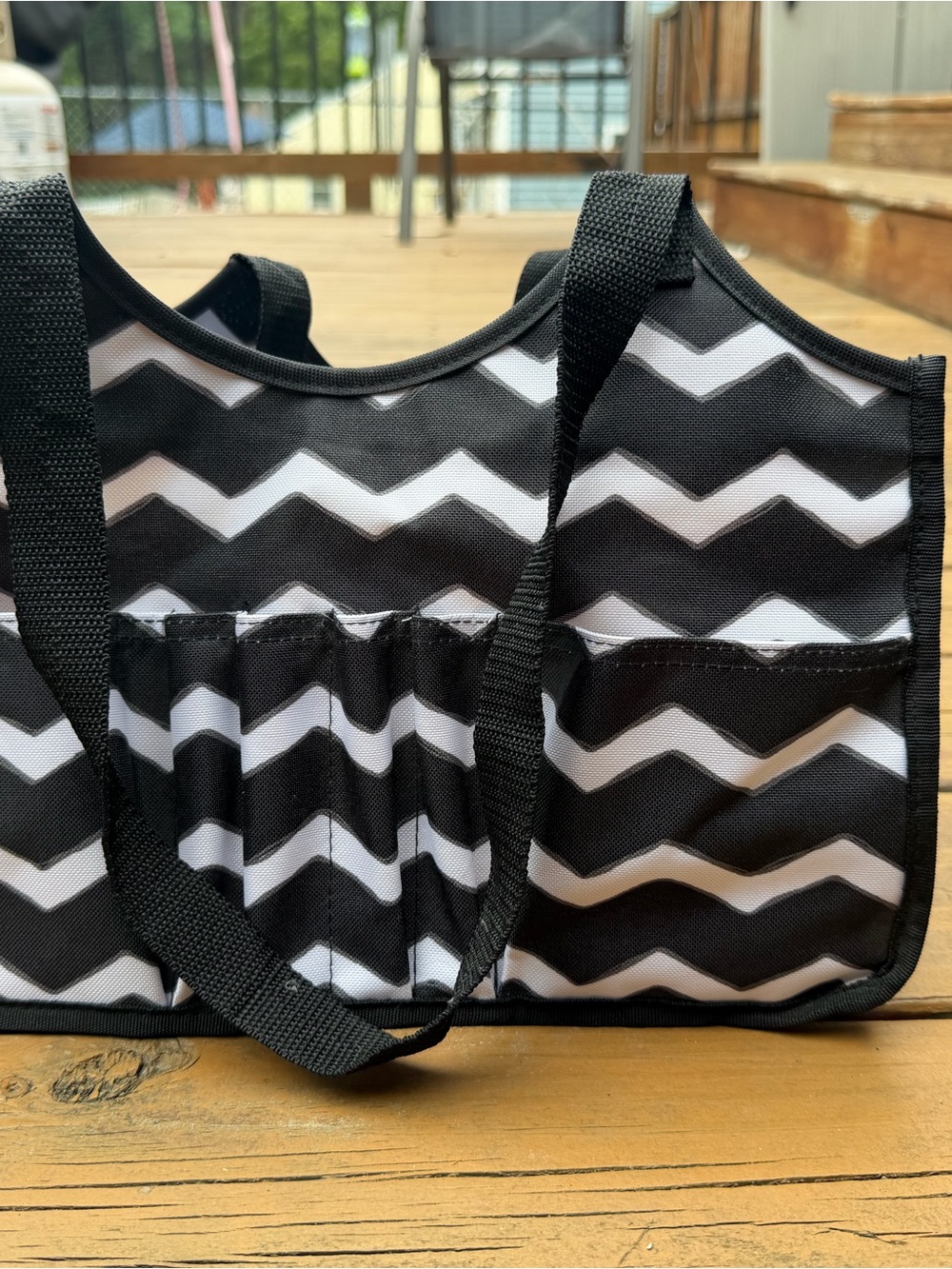 thirty-one Black & White Chevron Pocket Tote